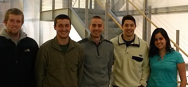 Team members from left to right: Paul Strand, David Hintz, Chris Besaw, Alex Eaton, Maria Estevez