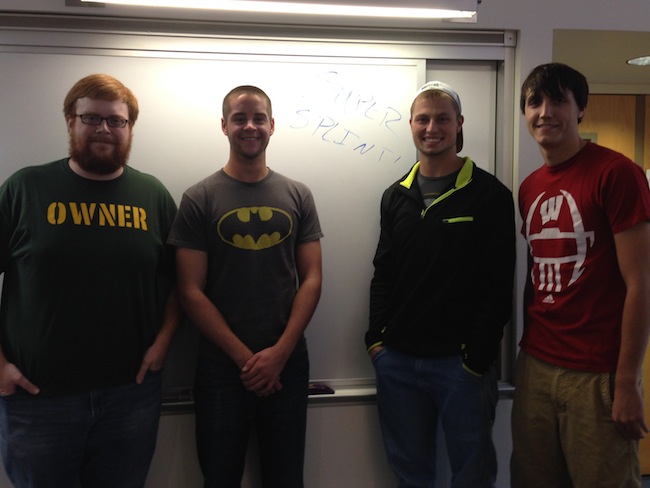 Team members from left to right: Alex LaVanway, Mike Schmidt, Jake Tokar, Ryan Keuler