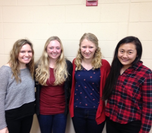 Team members from left to right: Madison Boston, Haley Knapp, Laura Wierschke, Laura Xu