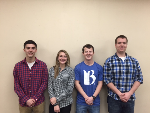 Team members from left to right: Nick Gilling, Alyssa Acker, David Schmidt, Nathan Leppert