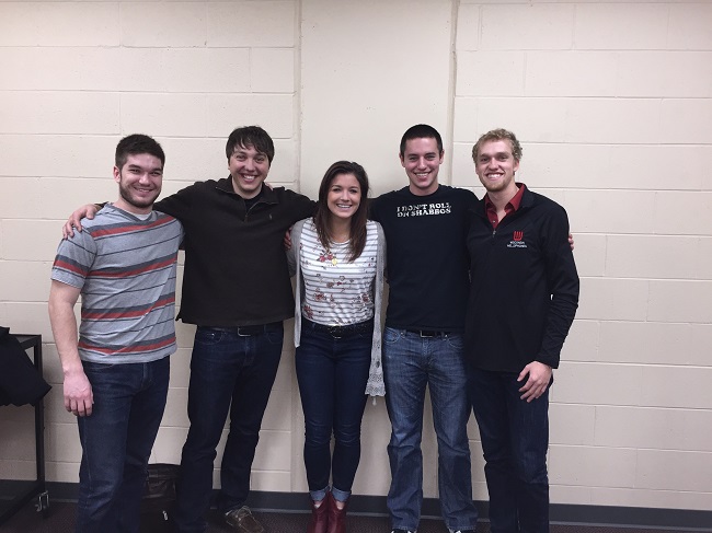 Team members from left to right: Kyle Koehler, Brady Lundin, Emily Olszewski, Alex Ehlers, and Aaron Bishop