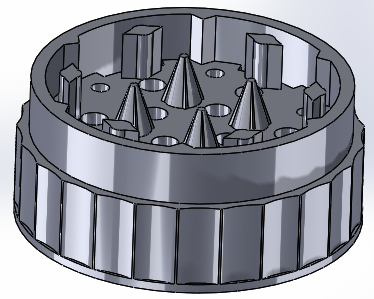 Lower portion of grinder