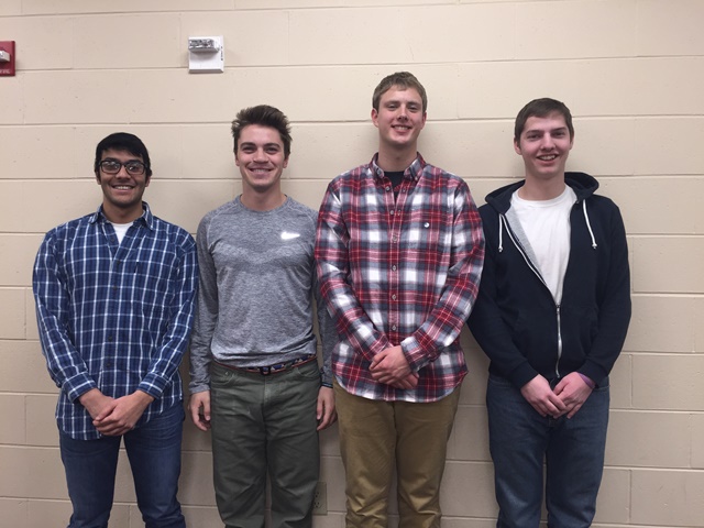 Team members from left to right: Shakher Sijapati, Ross Barker, Michael Lohr, Michael Wolff