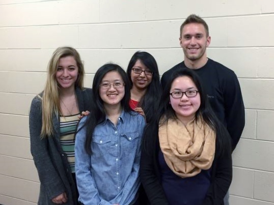 Team members from left to right- Back Row: Alexandra Craig, Montserrat Calixto, Reed Bjork; Front Row: Linda Yang, Annie Yang