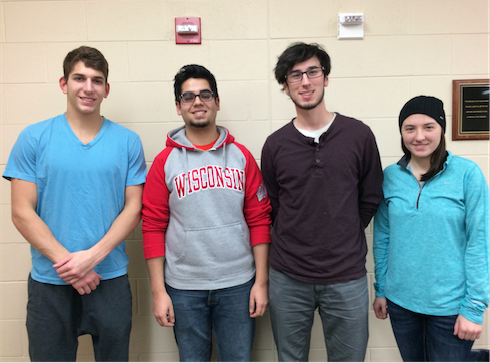 Team members from left to right: Ellis Cohen, Joaquin Herrera, Michael Quirk, Gabby Laures