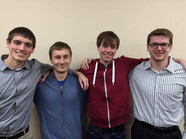 Team members from left to right: James Hermus, Michal Adamski, Cameron Hays, Austin Scholp