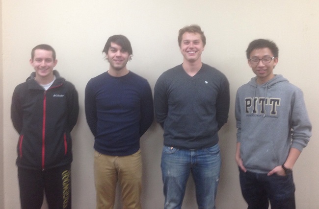 Team members from left to right: David Mott, Elliot Saldivar, Justin Faanes, Jesse Wang