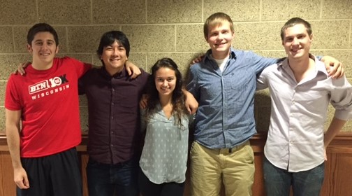 Team members from left to right: Nick DiFranco, Yifan Li, Sam Mesanovic, Matt Anderson, and Joe Ulbrich