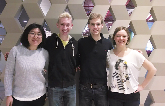 Team members from left to right: Leona Liu, Nathan Bressler, Joshua Bensen, Joanna Mohr