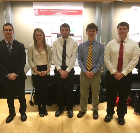 Team members from left to right: Alexander Letourneau, Emily Yachinich, Jehad Al-Ramahi, Jack Kegel, and Jason Brunkow.