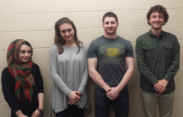 Team members from left to right: Mona Omari, Samantha Bremner, Brendan Drackley, Ryan Sepehr