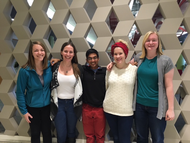 Team members from left to right: Brittany Warnell, Lisa Wendt, Joshua Bunting, Anna Elicson, Danielle Redinbaugh