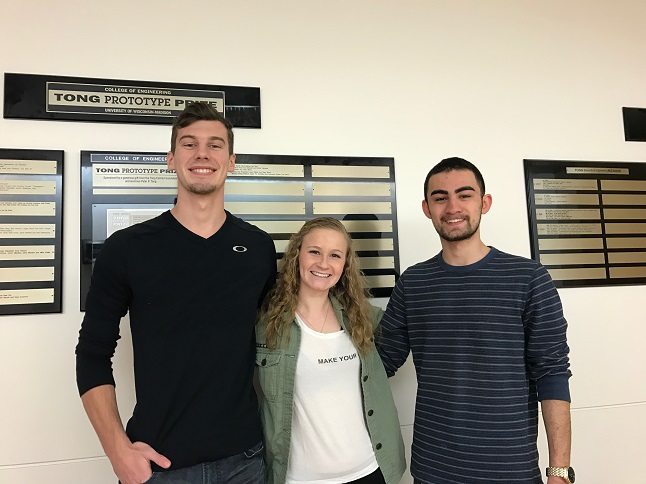 Team members from left to right: Eric Solis, Savannah Kuehn, Ricardo Zuniga
