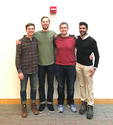 Team members from left to right: Marshall Schlick, Trace Jocewicz III, Andrew Baldys, and Keshav Garg