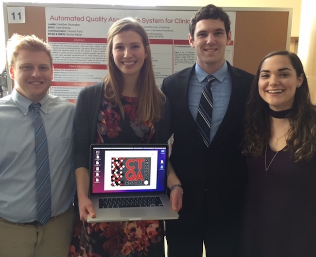 Team members from left to right: Sam Brenny, Heather Shumaker, Connor Ford, and Rachel Reiter