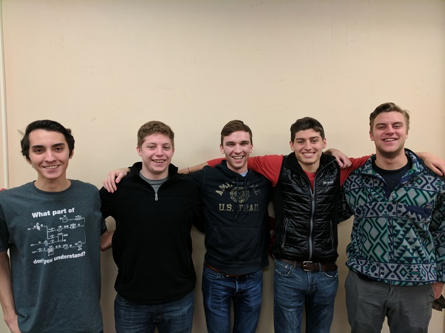 Team members from left to right: Chris Larsson, Austin Gehrke, Keith Dodd, Lane Van Epern, Andrew Hajek
