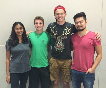 Team members from left to right: Anjali, Mike, Alec, Liam