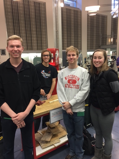 Team members from left to right: Jacob Diesler, Charlie Andrew, Ian Wolf, and Katrina Ruedinger