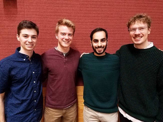 Team members from left to right: Will Flanigan, Clinton Heinze, Karam Khateeb, Ian Baumgart