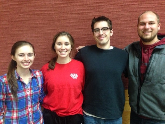 Team members from left to right: Kadina Johnston, Kaitlyn Gabardi, John Rupel, Zach Alden