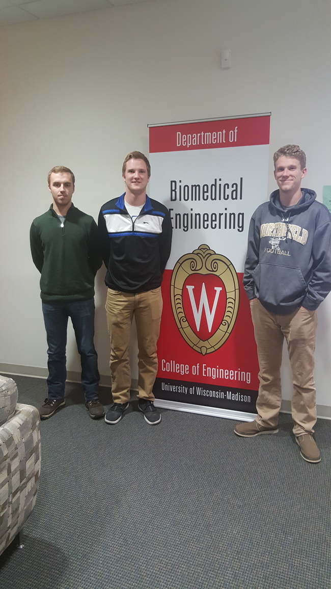 Team members from left to right: Tom Eithun, Brody Harstad, Bret McNamara