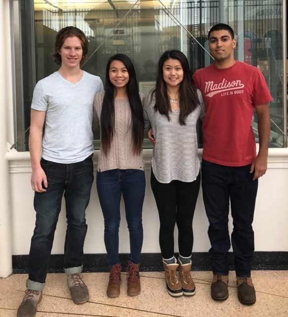 Team members from left to right: Jason Dekarske, Rachel Tong, Hannah Mrazsko, Sahand Eftekari