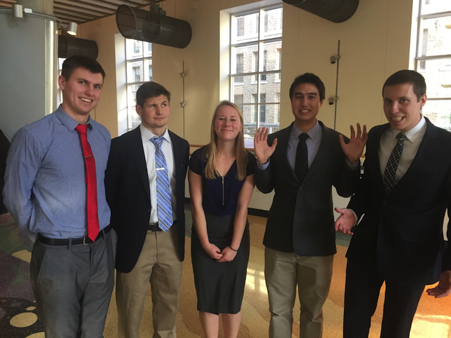 Team members from left to right: Peter Hartig, Jack McGinnity, Jenny Westlund, Trevor Zarecki, Steve Gock