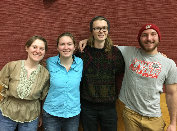 Team members from left to right: Catharine Flynn, Emma Alley, Karl Fetsch, Andrew Miller