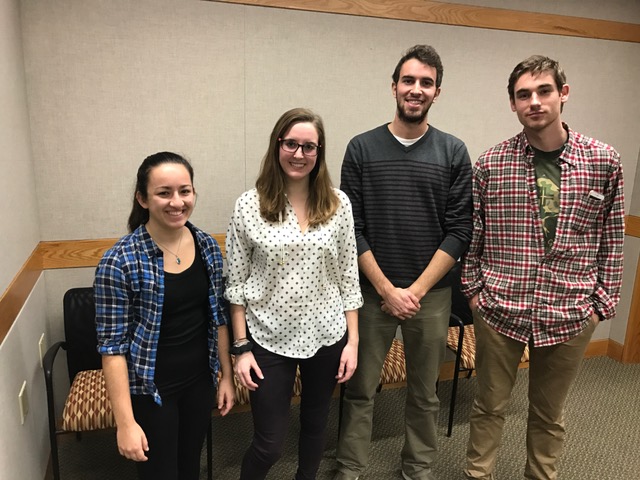 Team members from left to right: Jen Rich, Taylor Karns, Calvin Hedberg, Ben Mihelich