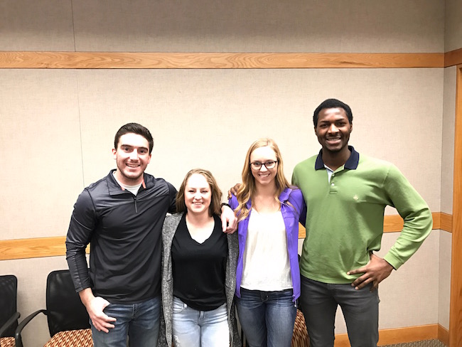 Team members from left to right: Joe, Anna, Maddie, Alli
