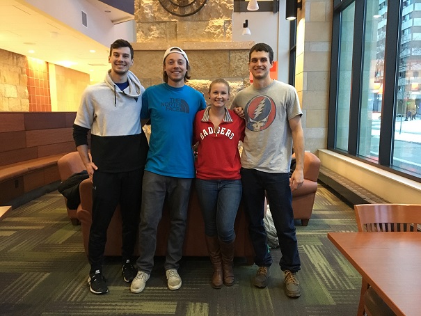 Team members from left to right: Eric Solis, Croix Kimmel, Savannah Kuehn, and Eli Stanek