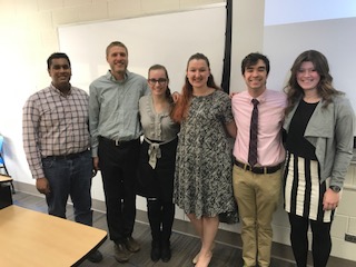 Team pictured, from left to right: Dr. Saha (Team Advisor), Tommy, Chrissy, Raven, Nate, Lauren