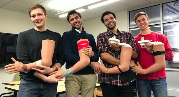 Team members from left to right: Andrew Baldys, Keshav Garg, Mensah Amuzu, and Marshall Schlick