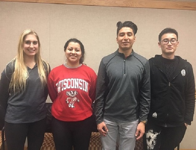 From Left to Right: HALEIGH SIMON, JAHNAVI PURANIK, CRISTIAN NAXI, JIAYI LIN