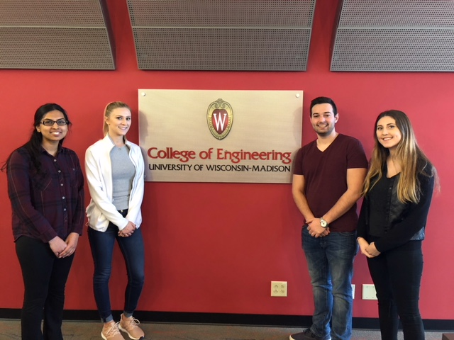 Team members from left to right: Sindhu Battula, Kaela Ryan, Chris Rupel, and Tanya Iskandar