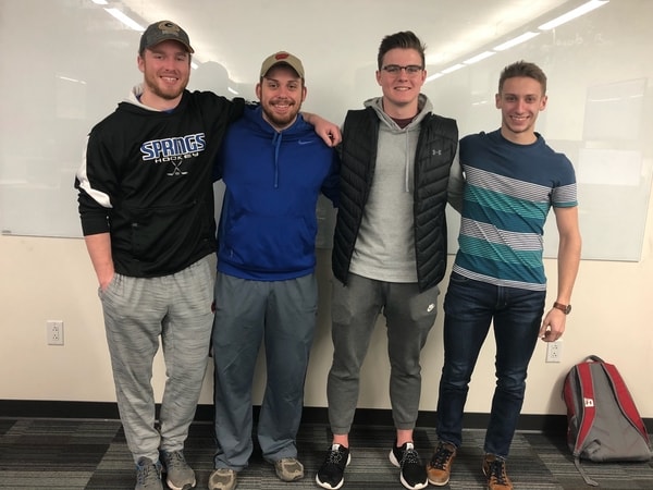 Team members from left to right: Mark Austin, Zach Wodushek, David Fiflis, Alex Teague