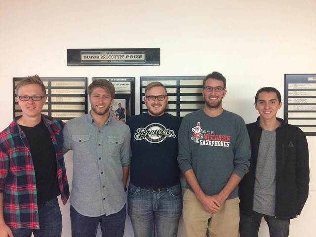 Team members from left to right: Erik Bjorklund, Andrew Fugate, Andrew Polnaszek, Calvin Hedberg, Chris Larsson