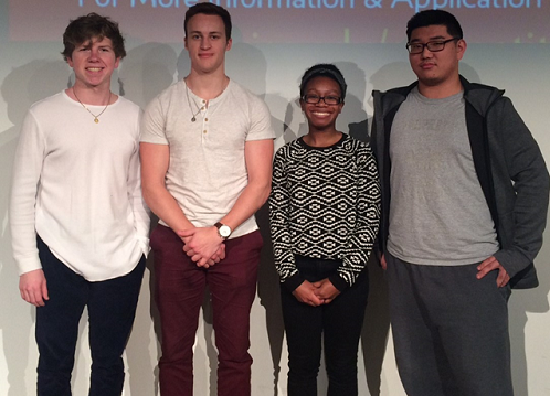 Team members from left to right: William Guns, Jacob Andreae, Chiara Sanders, Jeffrey Tsai