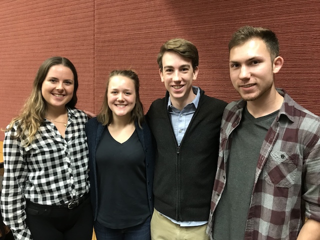 Team members from left to right: Katherine Konsor, Caroline Brumley, Andrew Durette, Edwin Neumann