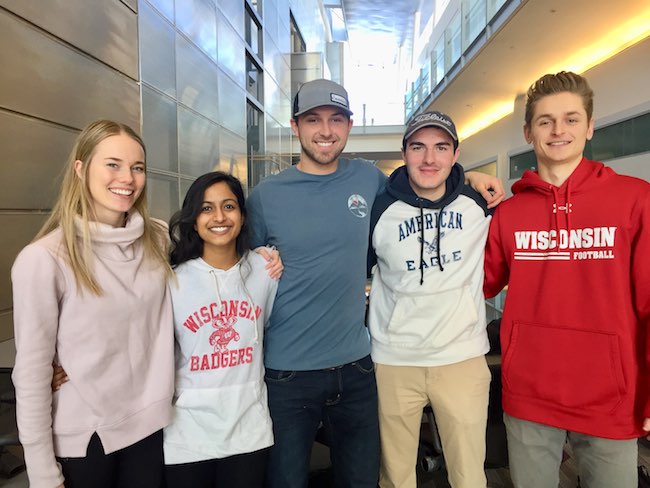 Team members from left to right: Kari Borowski, Gopika SenthilKumar, Alex Henry, Colin Schrof, Kevin Fantl