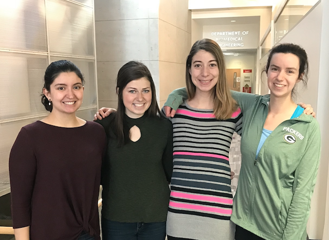 Team members from left to right: Maura, Emily, Lauren, and Janae