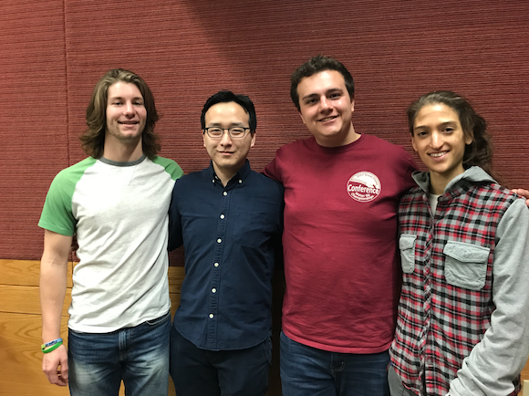 Team members from left to right: Robert Weishar, Junzhou Chen, Frank Seipel, Callie Mataczynski