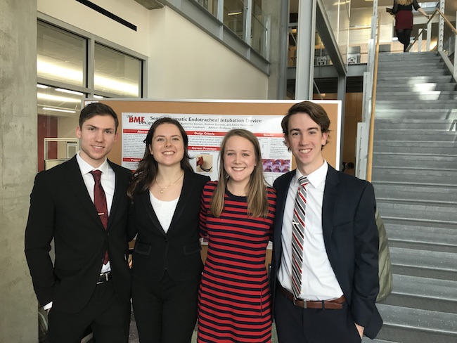 Team members from left to right: Edwin Neumann, Katherine Konsor, Caroline Brumley, Andrew Durette