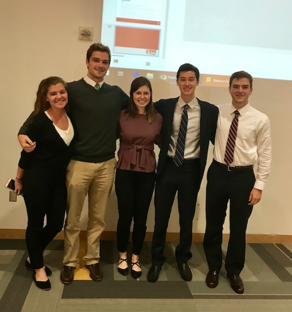 Team members from left to right: Julia Garofalo, Will Fox, Emily Knott, Justin DeShaw, Grant Karlsson-Ellifson
