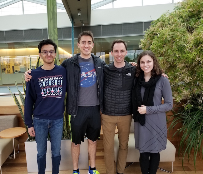 Team members from left to right: Aman Nihal, Benjamin Viggiano, Tyler Ross, Gabriela Betancourt