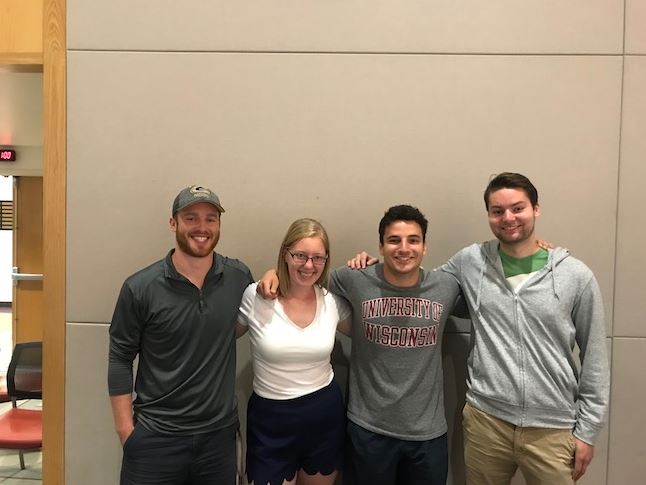 Team members from left to right: Mark Austin, Kelsey Murphy, Alex Goodman, Will Bacon