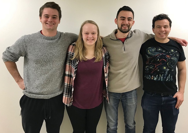 Team members from left to right: Spencer Ortyn, Desiree Flouro, Ricardo ZuÃÂ±iga, David The Rock Luzzio