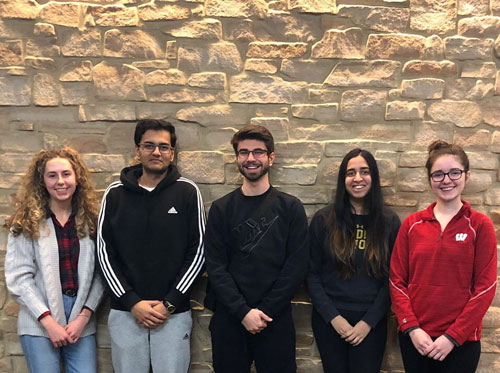 Team members from left to right: Amber Rollete, Janmesh Patel, Ben Knudsen, Tarika Patel, Courtney Lynch