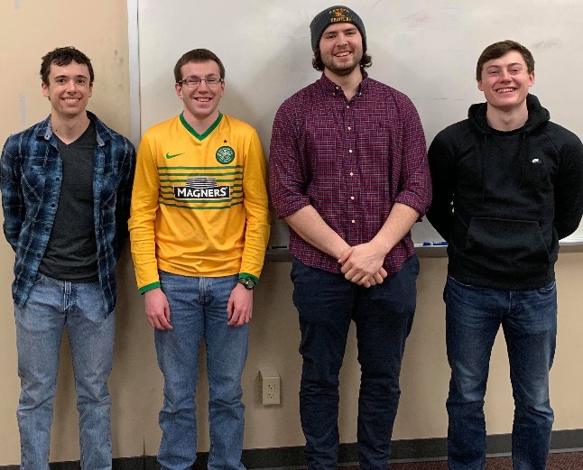 Team members from left to right: Michael Giordano, Owen Seymour, Patrick Kasl, Jacob Mundale