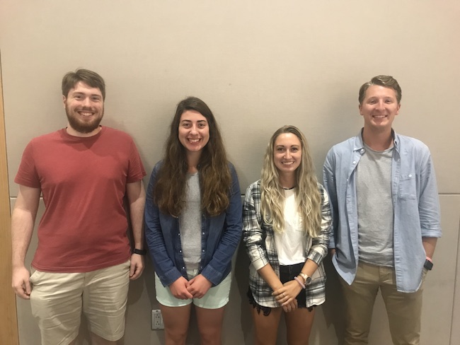 Team members from left to right: Luke Le Clair, Crysta Frank, Aleysha Becker, Alex Zoellick
